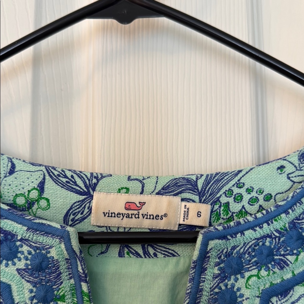 Vineyard Vines Blue and Green Floral Dress - Picture 2 of 6